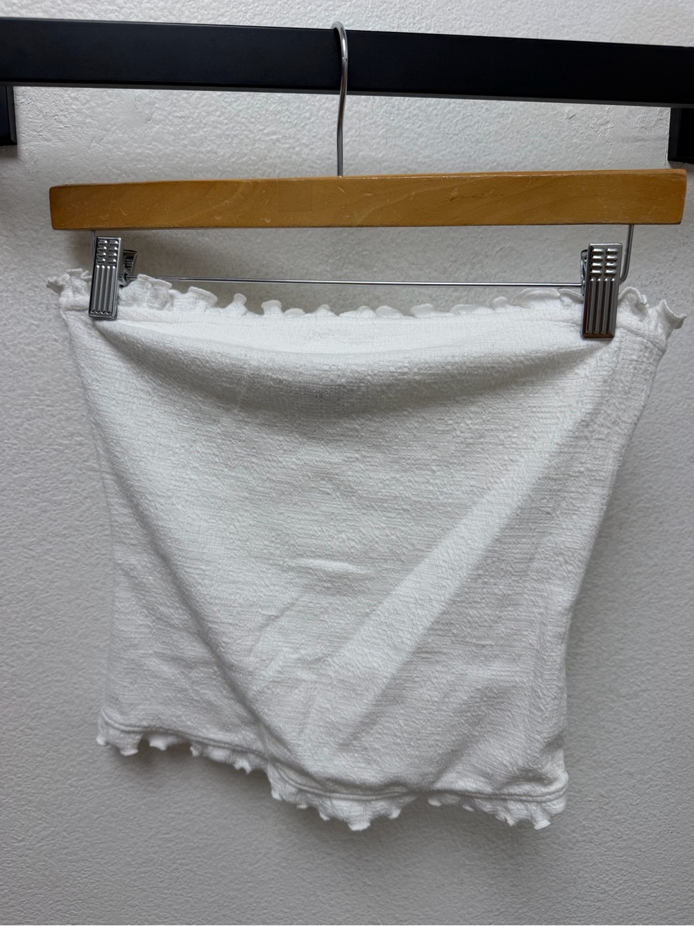 Women's Ruffle Edge Tube Top - Universal Thread White Small - Picture 6 of 7